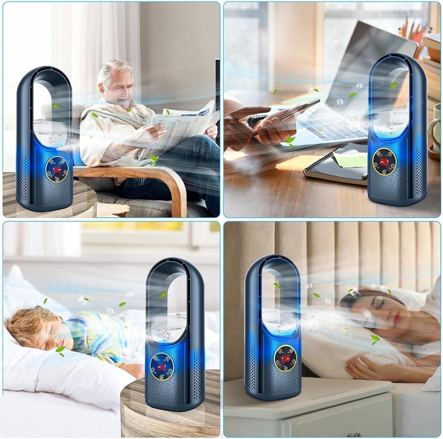 Climatiseur d'air portable avec poignée intégrée