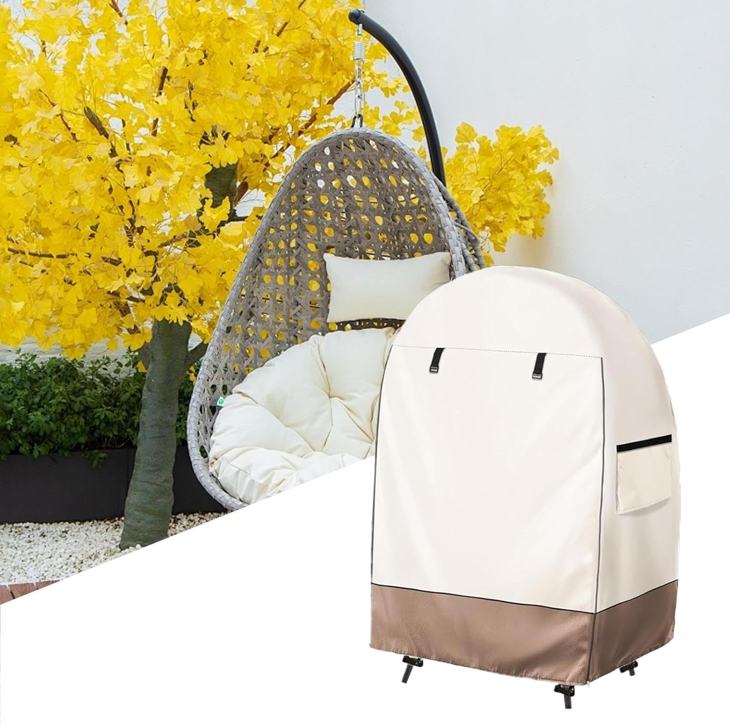 Housse de chaise oeuf imperméable avec double fermeture éclair – Solara
