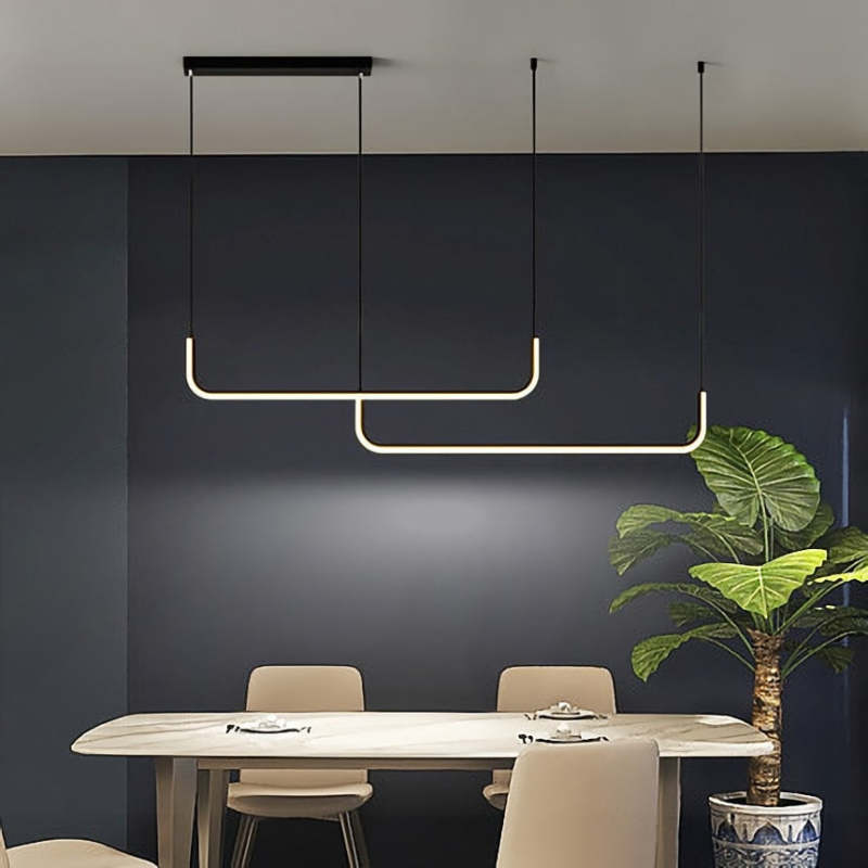 Suspension LED moderne Elara en métal et silicone