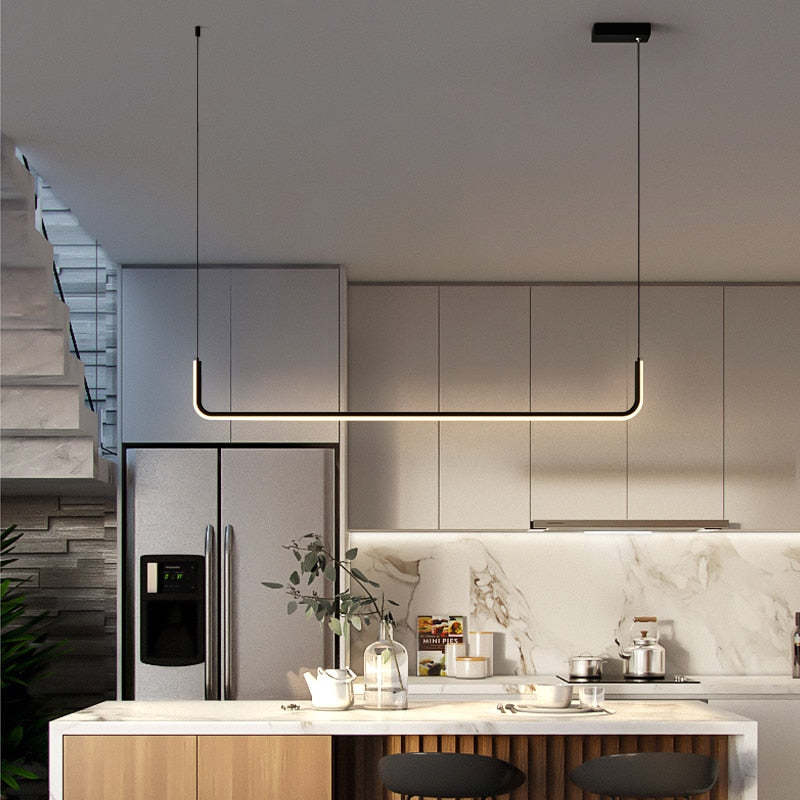 Suspension LED moderne Elara en métal et silicone