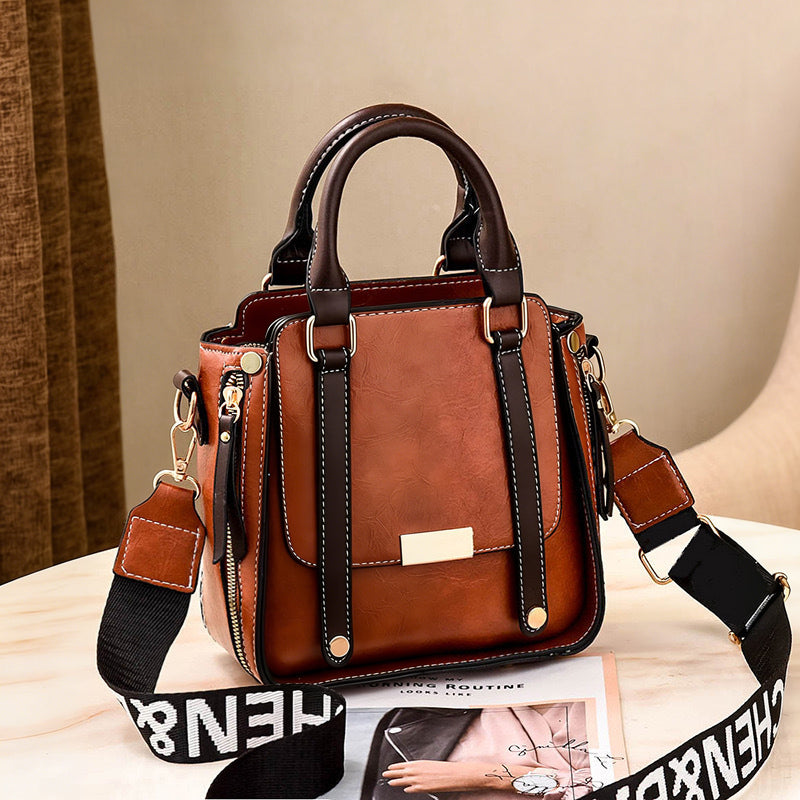 Sac bandoulière en cuir PU – style vintage