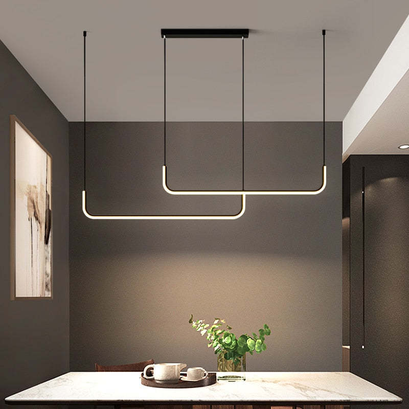 Suspension LED moderne Elara en métal et silicone