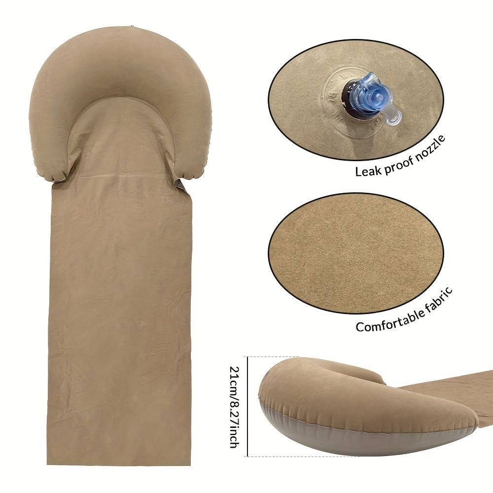 Matelas de plage gonflable confortable avec appui-tête pour la plage et le camping