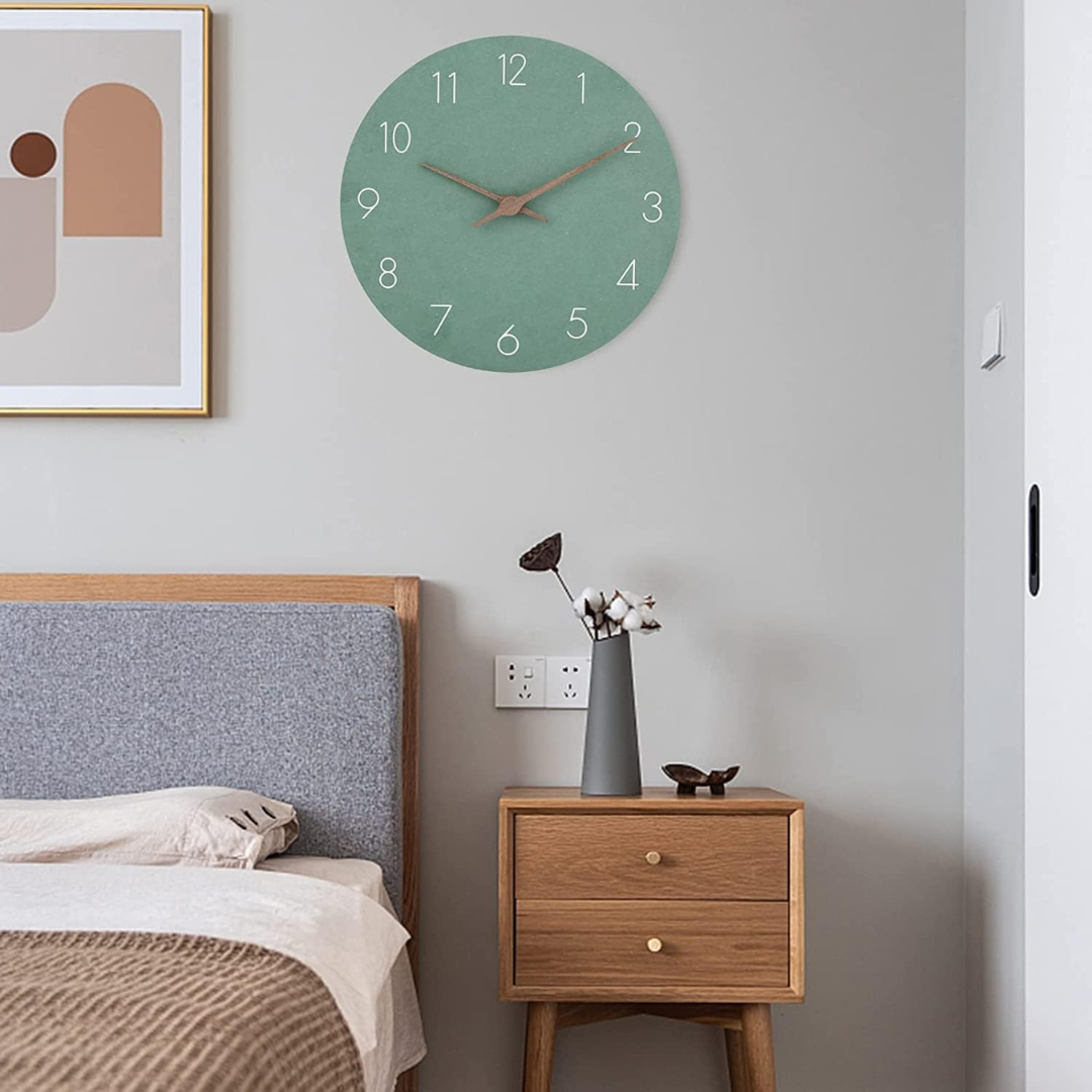 Große Holz-Wanduhr – Design minimaliste avec mécanisme indépendant