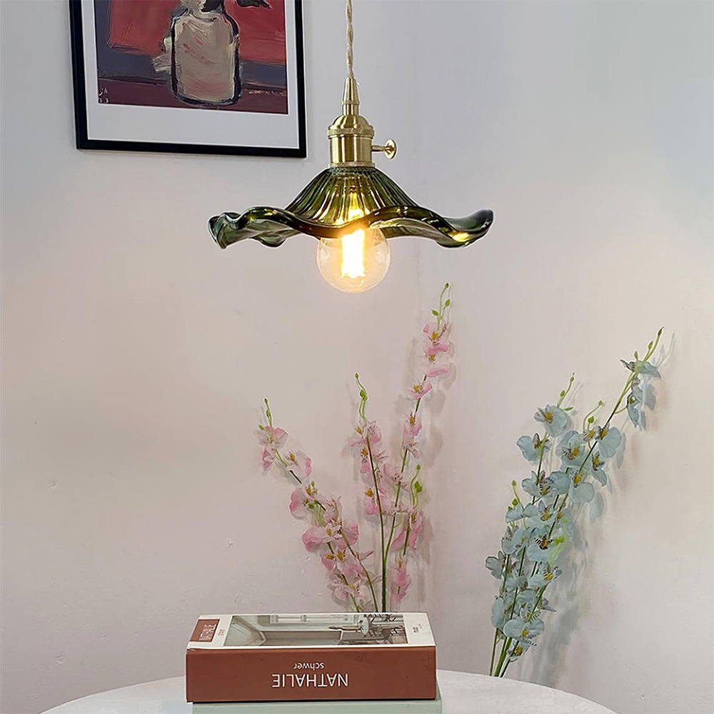 Lampe à suspension en verre Bloem LED Design Pendellamp Wit Woonkamer Slaapkamer Eetkamer Sfeerverlichting | Sansotis