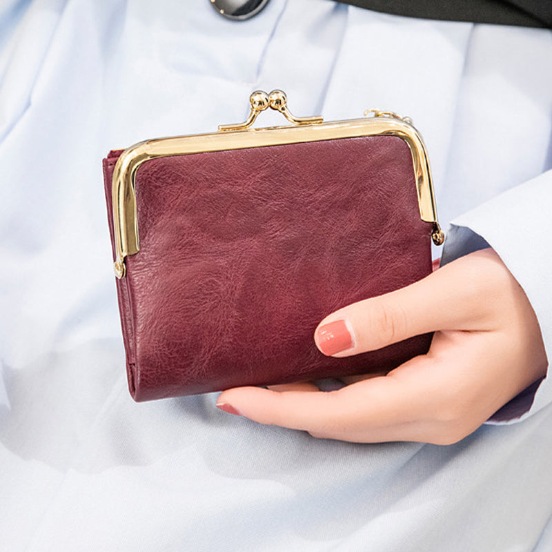 Mini portefeuille court carré pour femmes