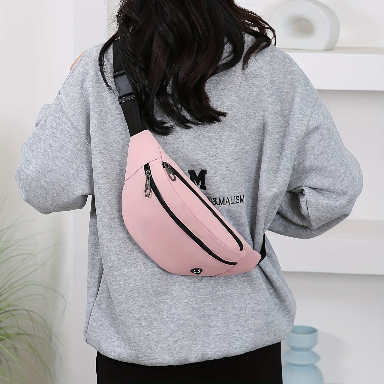 Sac banane sportif pour femmes avec plusieurs poches et sangle réglable