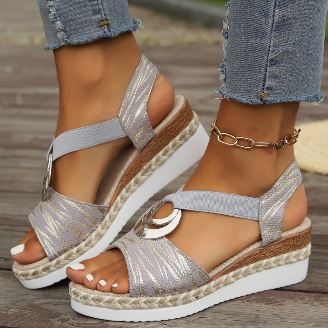 Éléganza™ | Sandales Compensées | Confort & Style pour l’Été