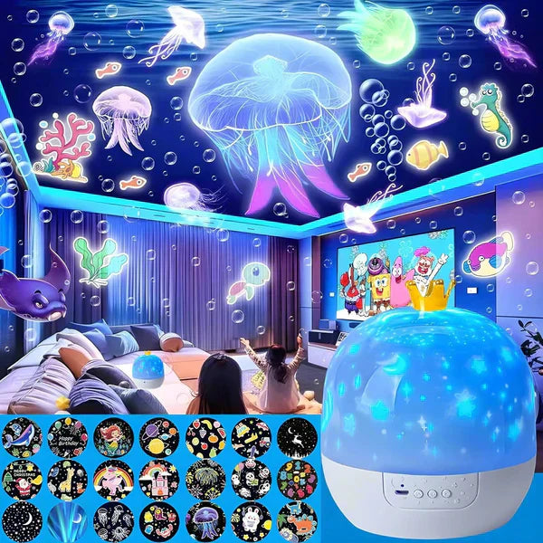 Veilleuse et Projecteur 2-en-1 pour Enfants