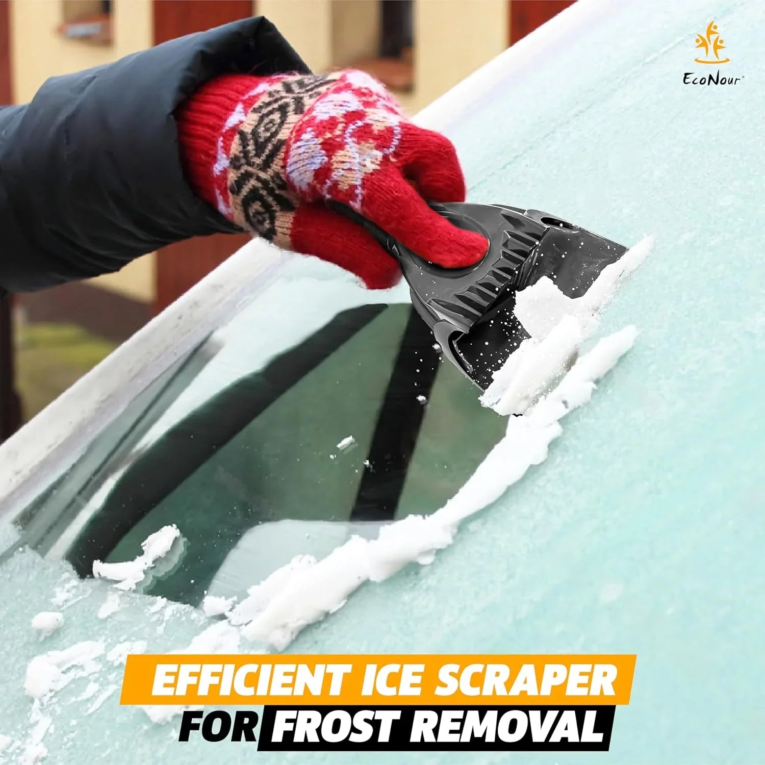 Grattoir à glace pour pare-brise (lot de 2) – Éliminateur de neige et givre Narsago