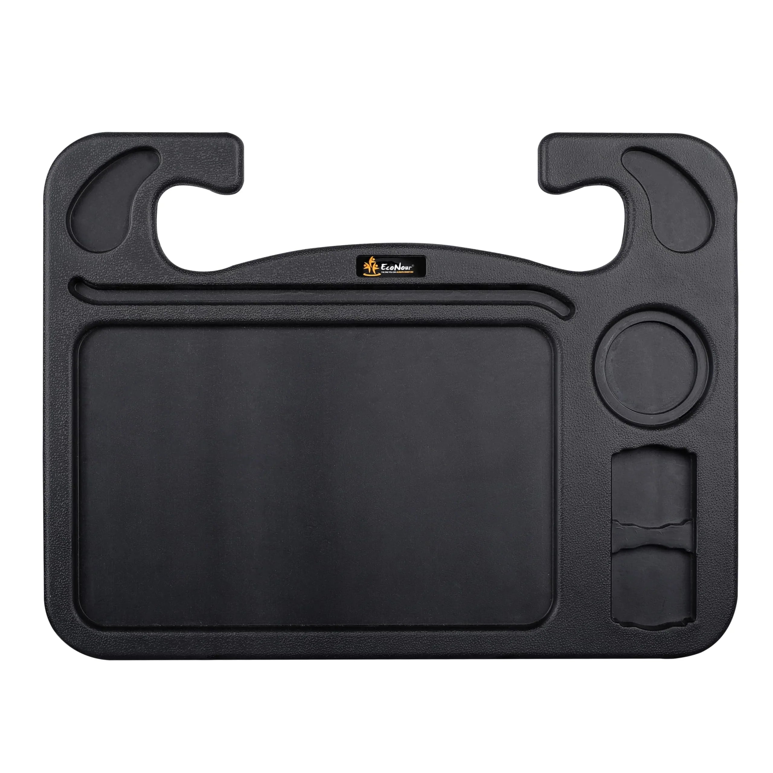 Narsago Bureau de Voiture 2 en 1 – Plateau de Volant pour Ordinateur Portable avec Porte-Stylo | Plateau Repas avec Porte-Gobelet | Accessoire de Voyage Polyvalent pour Voiture