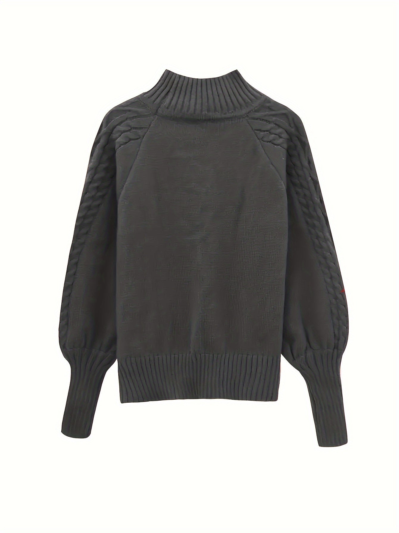 Dames Gebreide Pullover met Halfhoge Kraag – Élégant et confortable