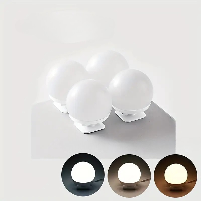 Éclairage de miroir LED à intensité variable avec boules lumineuses et éclairage de maquillage réglable