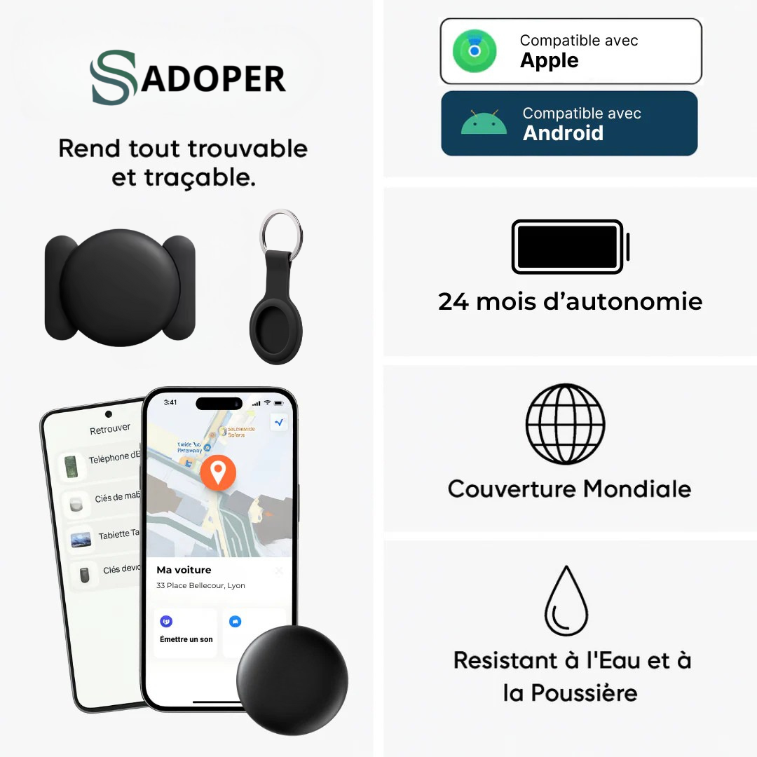 Traceur GPS Moto Sans Abonnement Android & iOS Find My – Sécurité Antivol Sans Abonnement