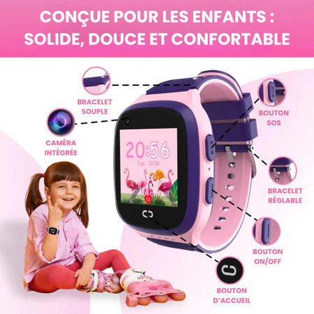 Montre GPS Connectée 4G Pour Enfant