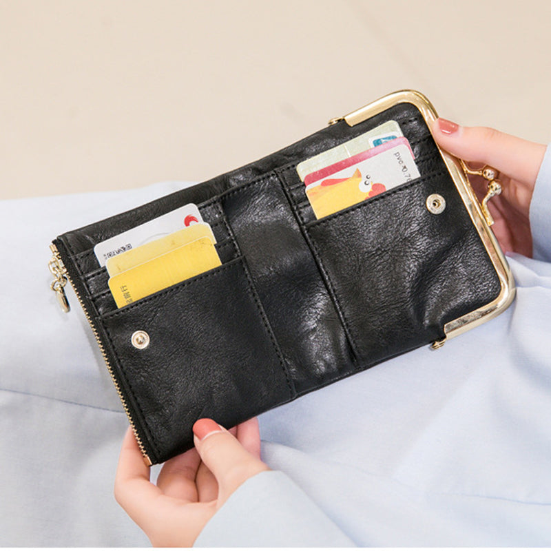 Mini portefeuille court carré pour femmes