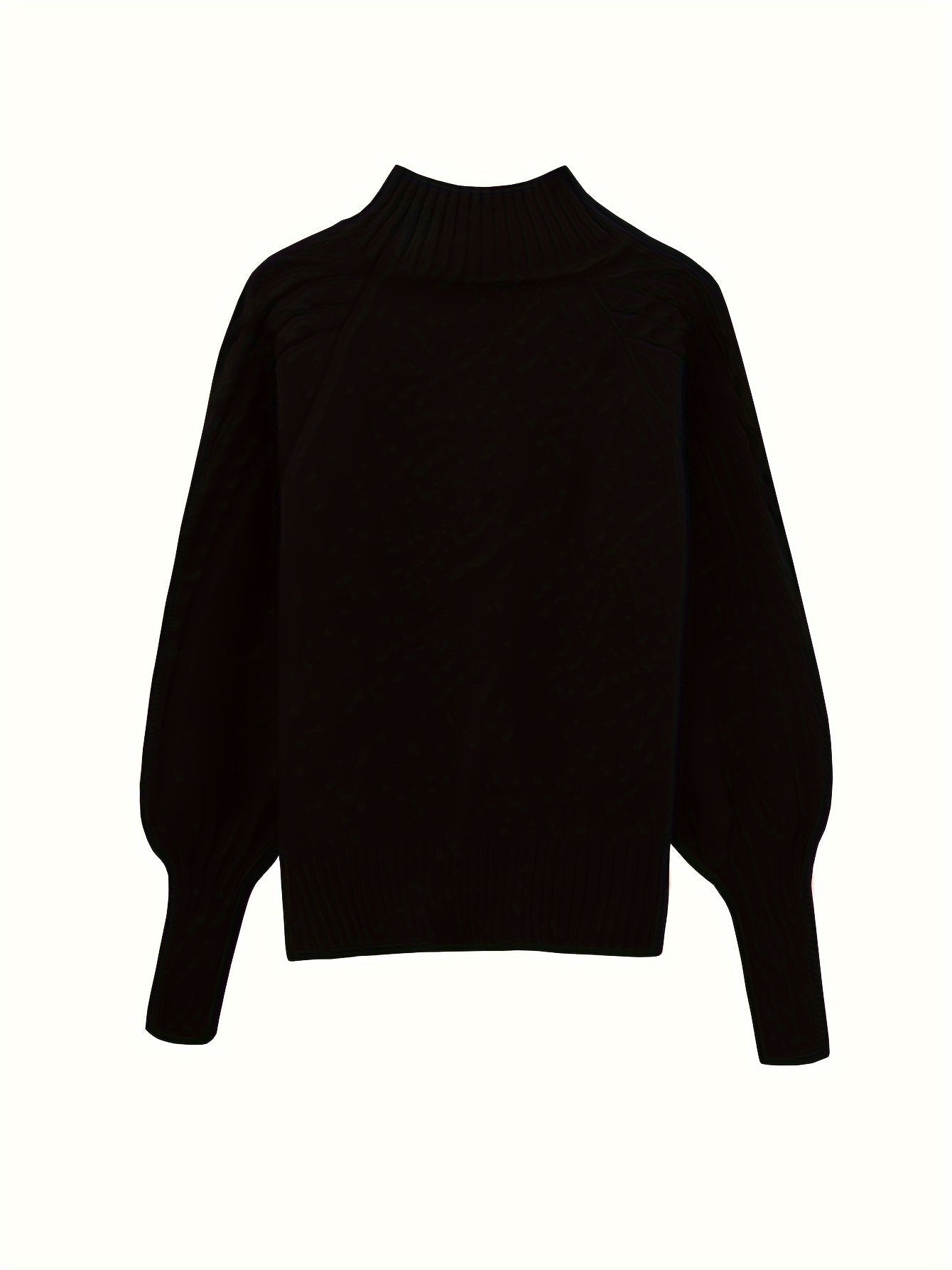 Dames Gebreide Pullover met Halfhoge Kraag – Élégant et confortable