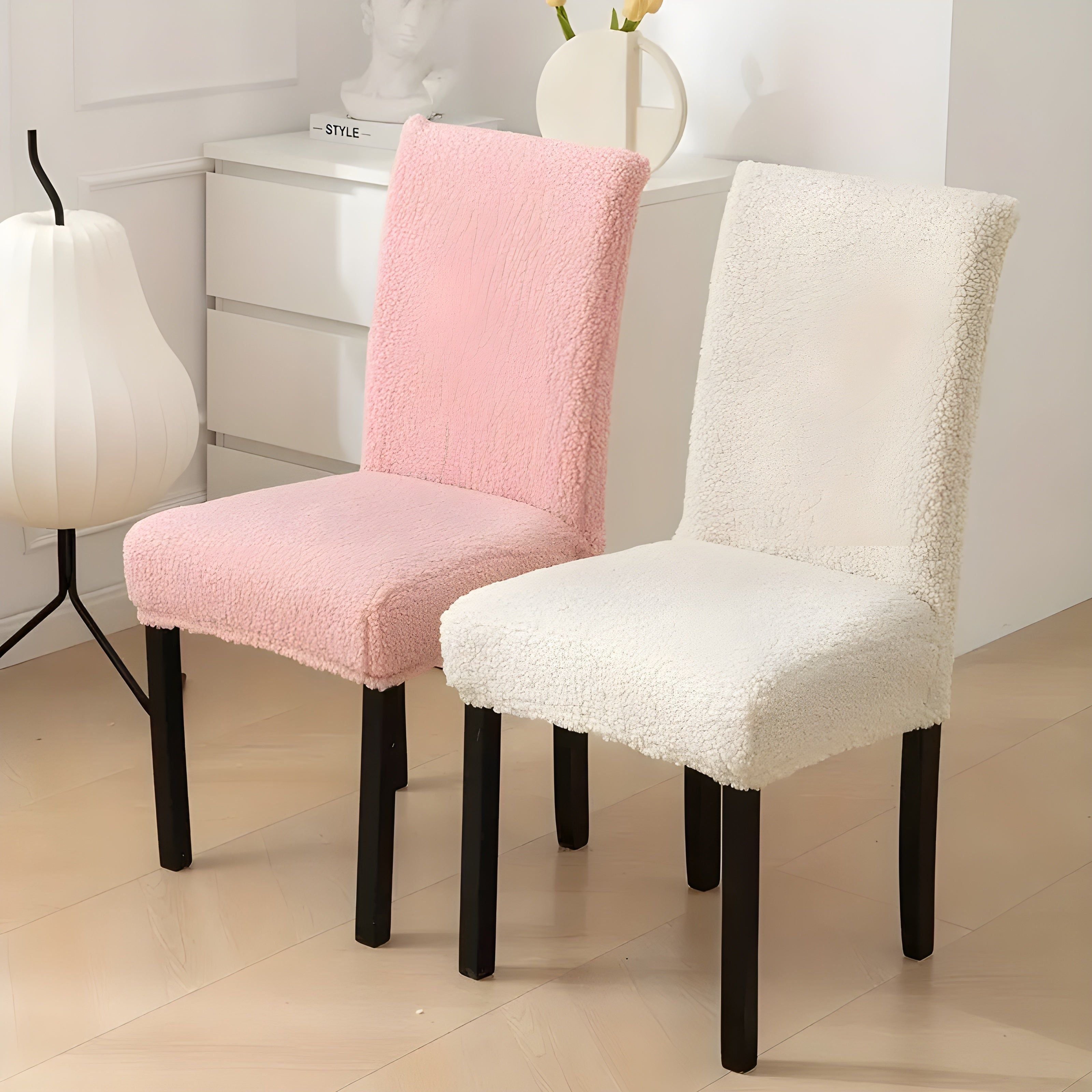 Housse de chaise SherpaFit – Housse de chaise de salle à manger Sherpa élastique et confortable | Élévateur à bol