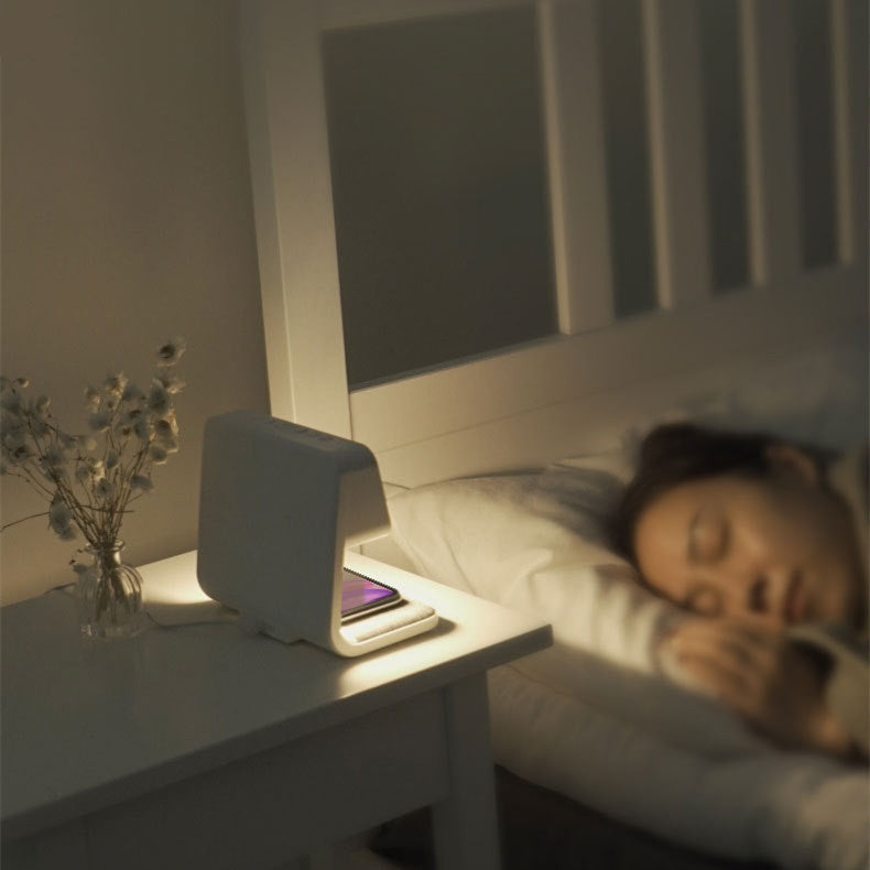 Lampe de chevet 3 en 1 avec chargeur et horloge