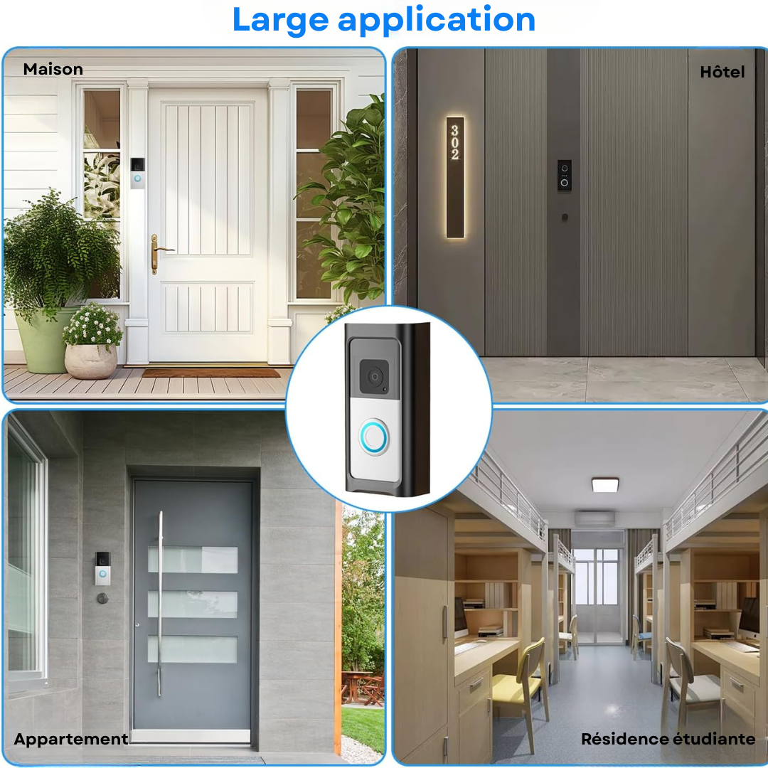 LuxGuard | Sonnette vidéo sans fil avec batterie pour une sécurité optimale