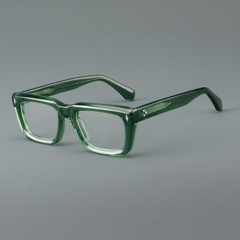 Majeed Monture de lunettes rectangulaires rétro en acétate