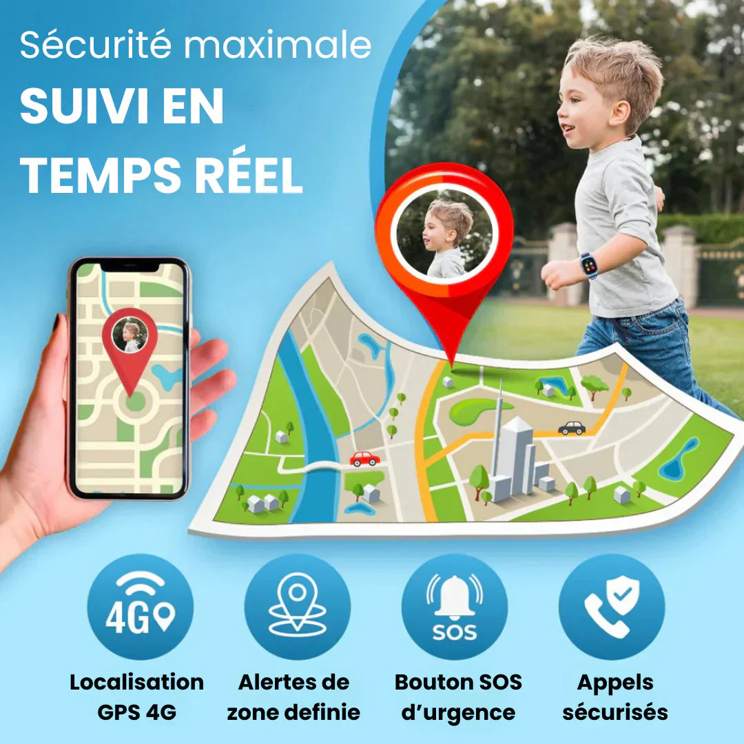 Montre GPS Connectée 4G Pour Enfant
