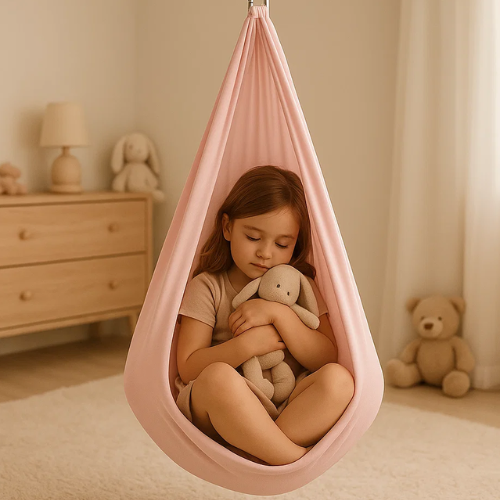 Balançoire sensorielle thérapeutique pour l'autisme – hamac d'intérieur et d'extérieur