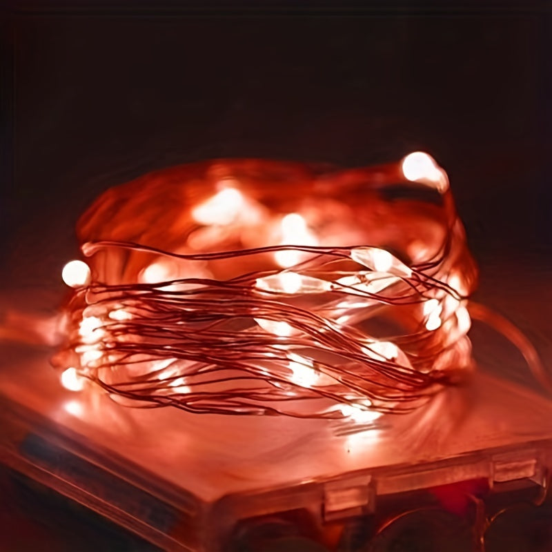 Guirlande lumineuse à piles en fil de cuivre