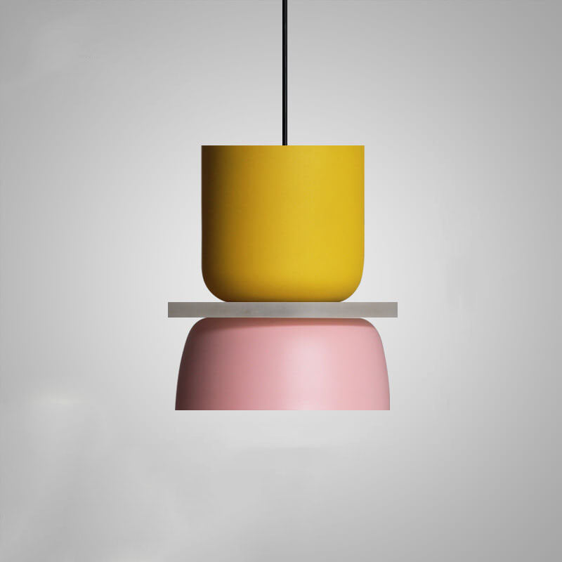 Suspension dôme bicolore en alliage de zinc nordique LED 1 lumière