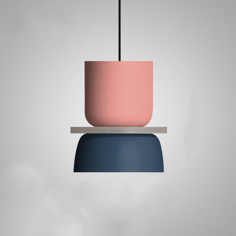 Suspension dôme bicolore en alliage de zinc nordique LED 1 lumière