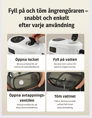 Remplissage et vidange du nettoyeur à vapeur