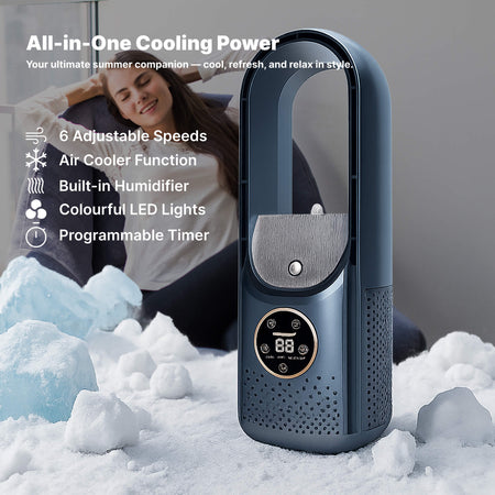 Vue de face du climatiseur portable sans hélice