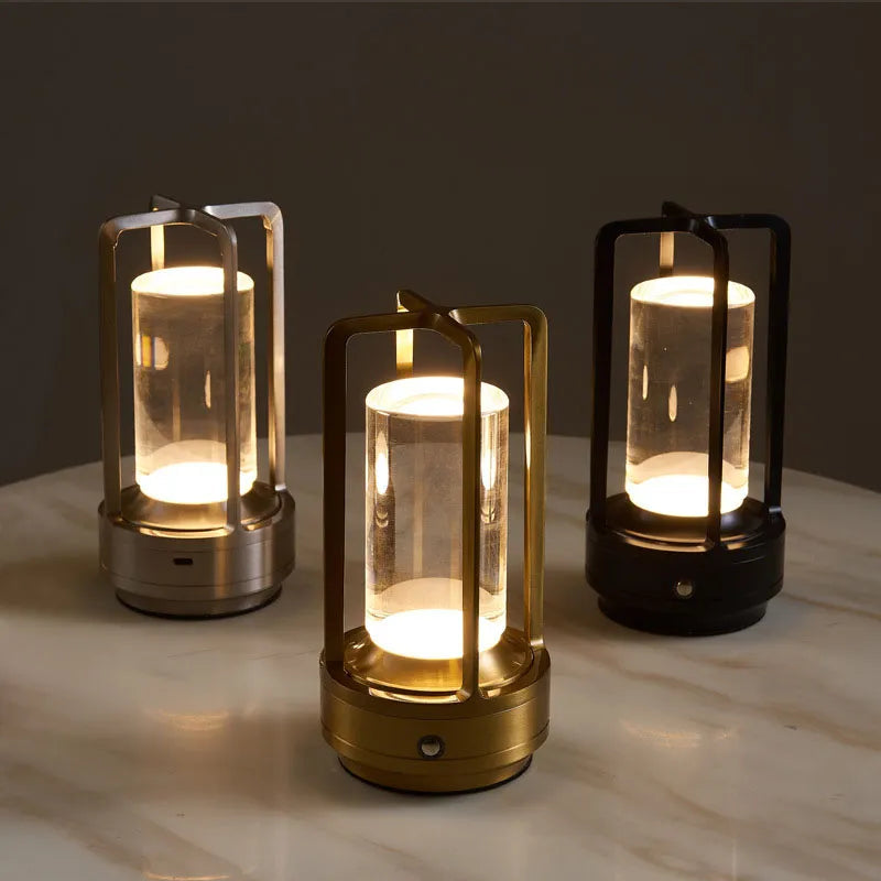 Lampe de table et table de chevet nordique sans fil moderne avec contrôle tactile