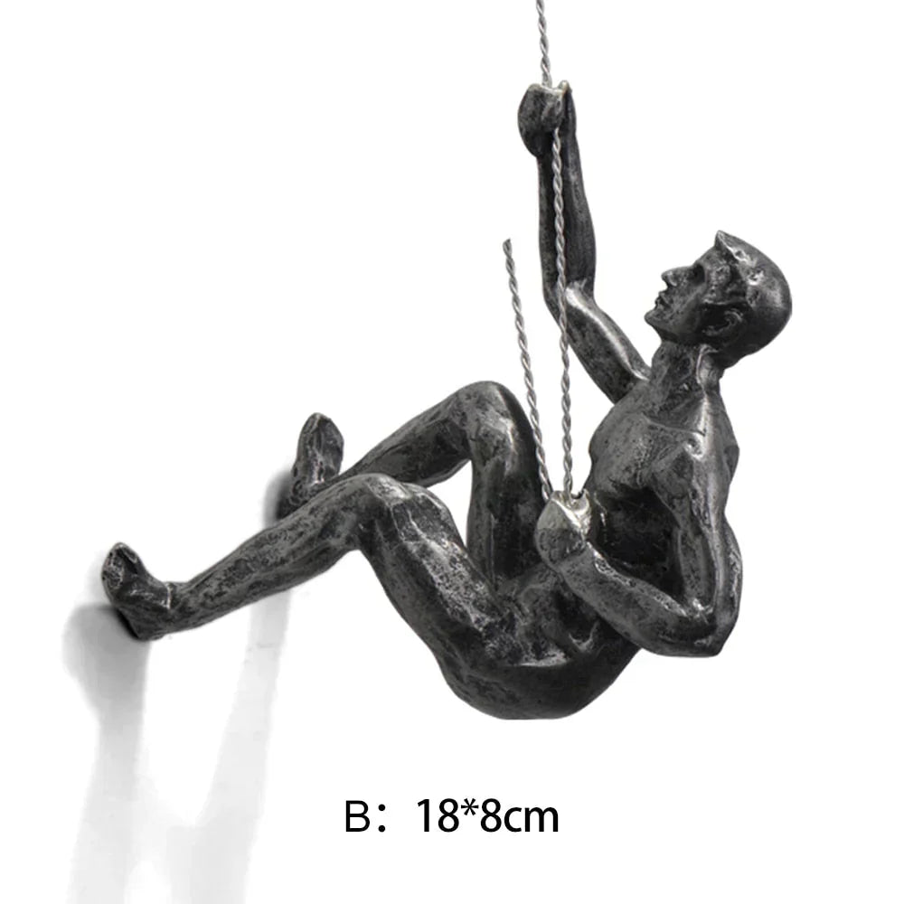 Décoration murale CraftedClimb Climber – Art mural inspirant en résine et en fer