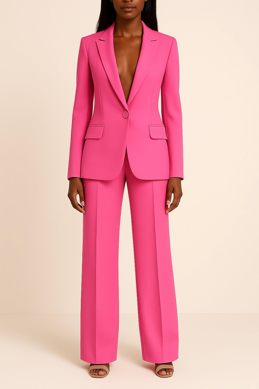 Ensemble de costume formel pour femmes avec blazer long – élégant et professionnel