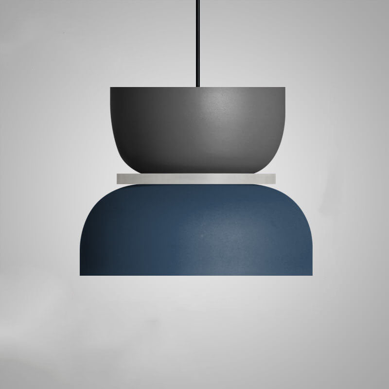 Suspension dôme bicolore en alliage de zinc nordique LED 1 lumière