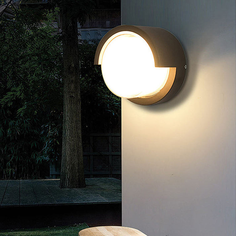 Applique d'extérieur LED ronde ou carrée noire ou blanche 3W-8W IP54 façade terrasse éclairage extérieur moderne | Sansotis