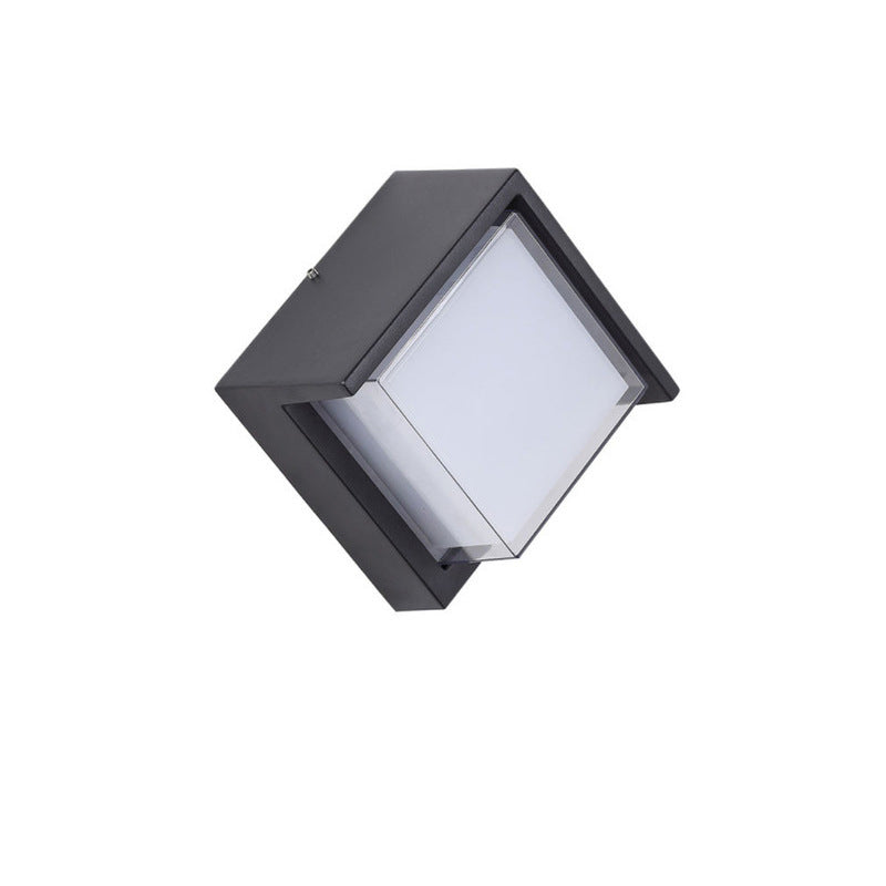 Applique d'extérieur LED ronde ou carrée noire ou blanche 3W-8W IP54 façade terrasse éclairage extérieur moderne | Sansotis