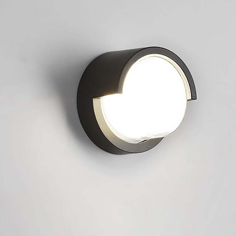 Applique d'extérieur LED ronde ou carrée noire ou blanche 3W-8W IP54 façade terrasse éclairage extérieur moderne | Sansotis
