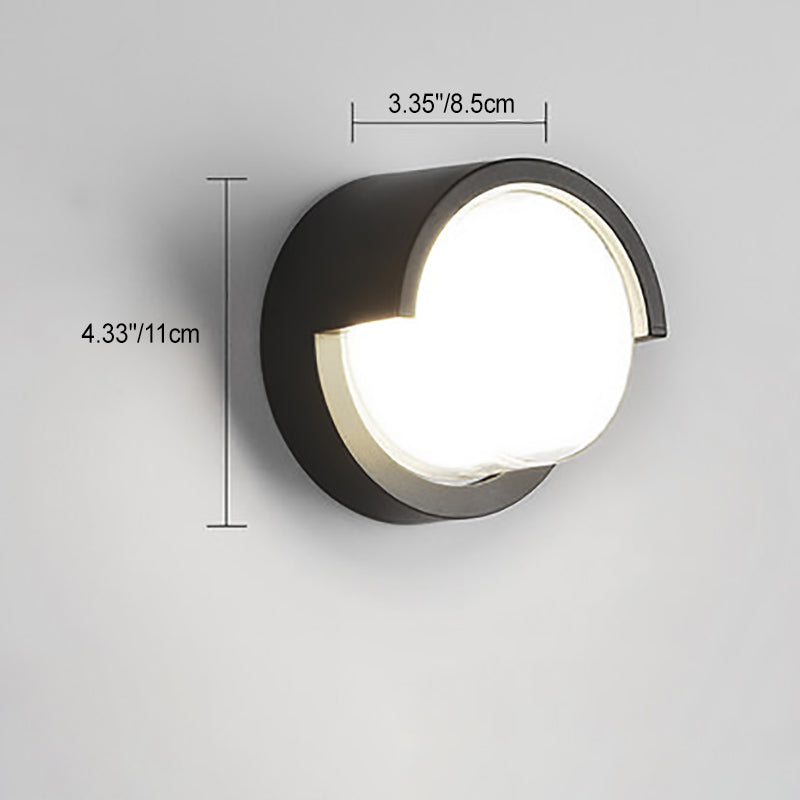 Applique d'extérieur LED ronde ou carrée noire ou blanche 3W-8W IP54 façade terrasse éclairage extérieur moderne | Sansotis