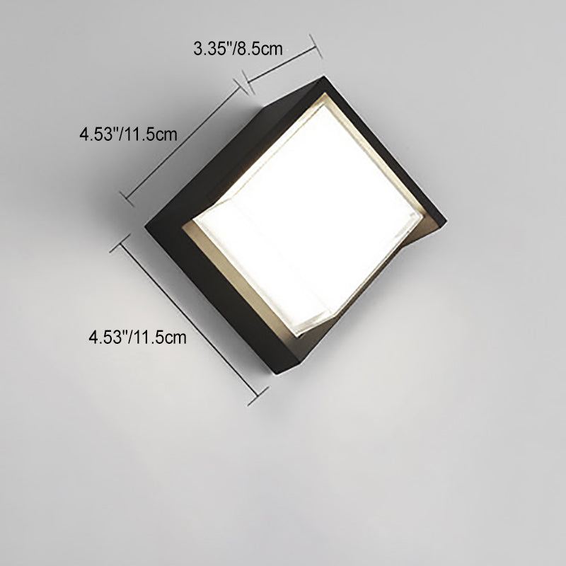 Applique d'extérieur LED ronde ou carrée noire ou blanche 3W-8W IP54 façade terrasse éclairage extérieur moderne | Sansotis