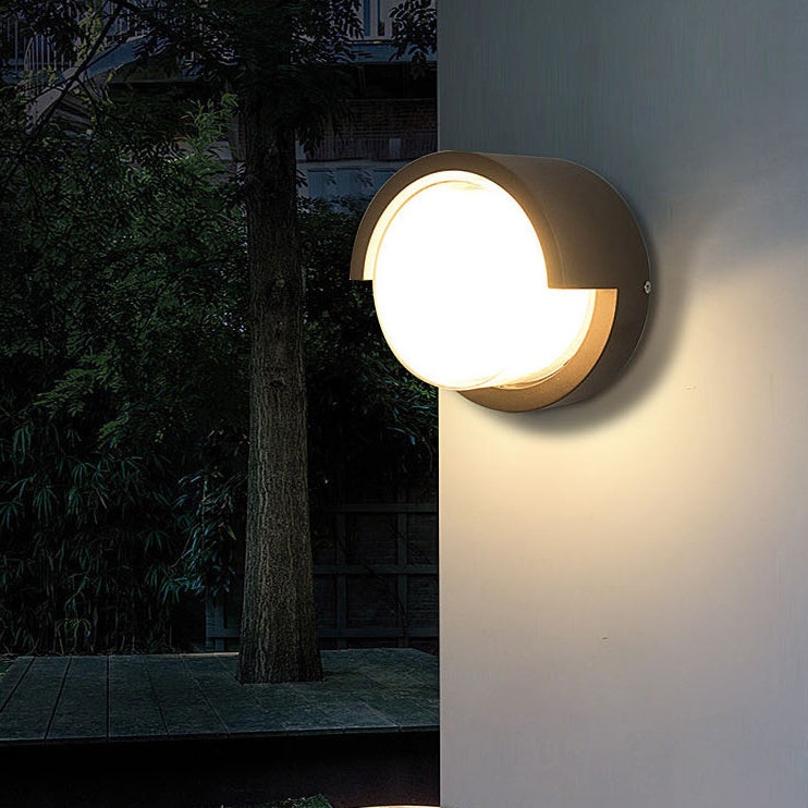 Applique d'extérieur LED ronde ou carrée noire ou blanche 3W-8W IP54 façade terrasse éclairage extérieur moderne | Sansotis