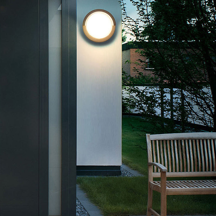 Applique d'extérieur LED ronde ou carrée noire ou blanche 3W-8W IP54 façade terrasse éclairage extérieur moderne | Sansotis