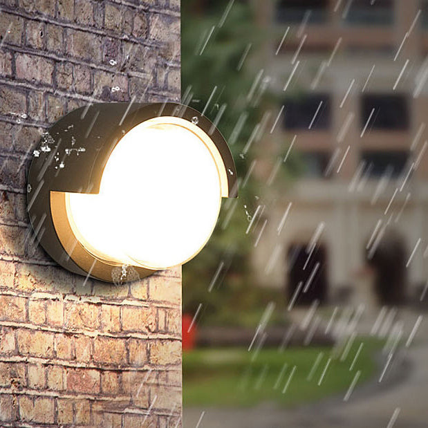 Applique d'extérieur LED ronde ou carrée noire ou blanche 3W-8W IP54 façade terrasse éclairage extérieur moderne | Sansotis