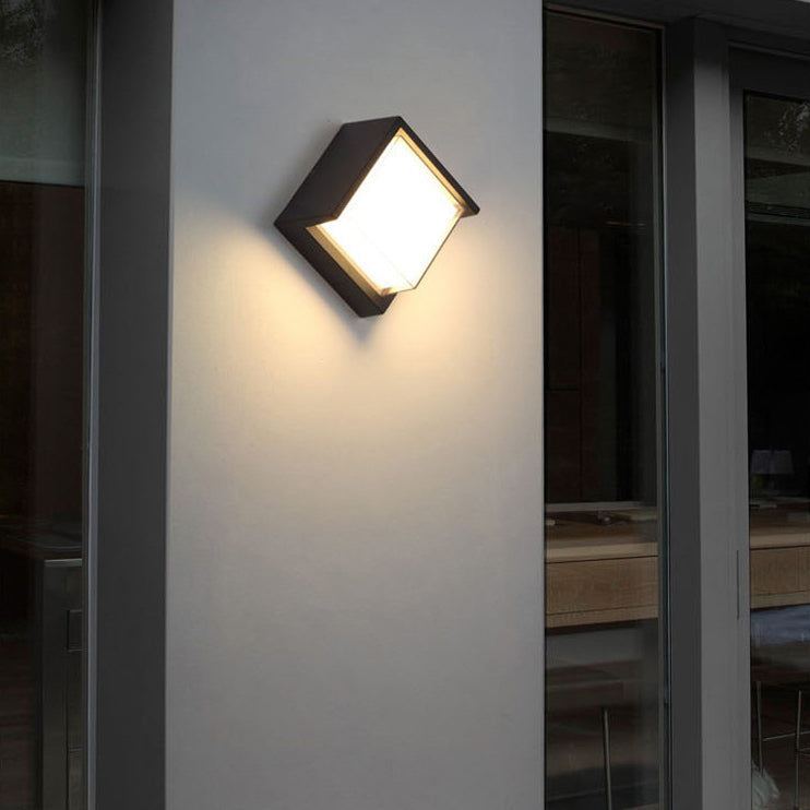 Applique d'extérieur LED ronde ou carrée noire ou blanche 3W-8W IP54 façade terrasse éclairage extérieur moderne | Sansotis