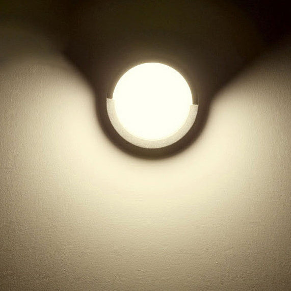 Applique d'extérieur LED ronde ou carrée noire ou blanche 3W-8W IP54 façade terrasse éclairage extérieur moderne | Sansotis