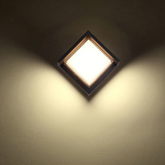 Applique d'extérieur LED ronde ou carrée noire ou blanche 3W-8W IP54 façade terrasse éclairage extérieur moderne | Sansotis