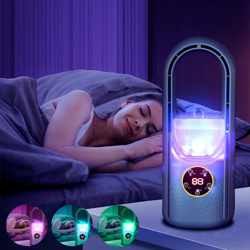 Climatiseur d'air portable sans hélice | Ultra-silencieux, design ergonomique & idéal pour la maison et le bureau | Karnz