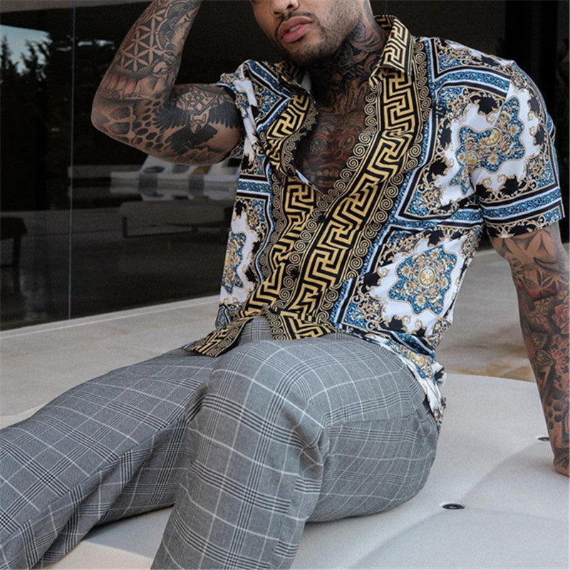 Ensemble d'été pour homme avec manches courtes et shorts assortis