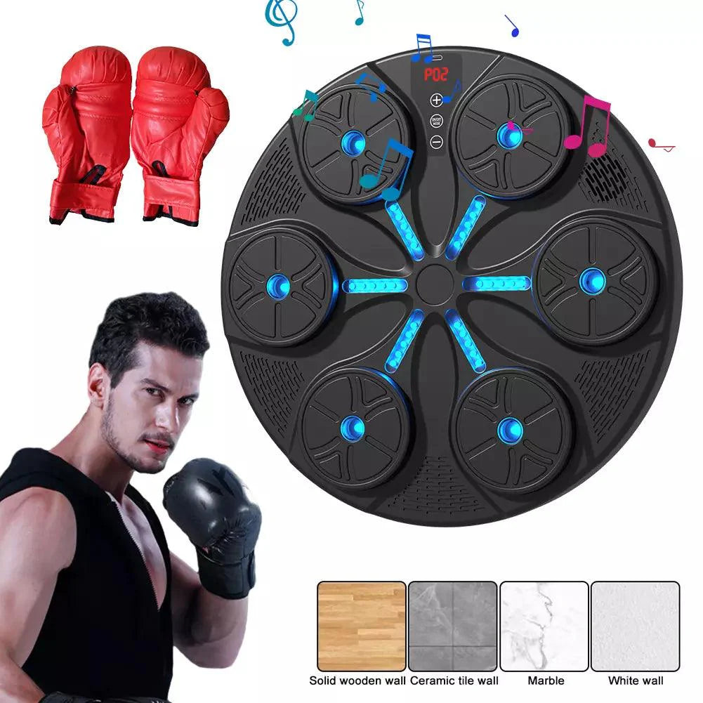 Machine de Boxe Musicale – Appareil de Boxe Mural Bluetooth avec LED & Entraînement Réactif